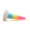 Creature Cocks Uni-Glow Glow-In-The-Dark Rainbow Silicone Dildo - Multicolour, 7.7inch