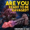 Creature Cocks Deep Diver Silicone Dildo - Red/Brown, 7.6inch