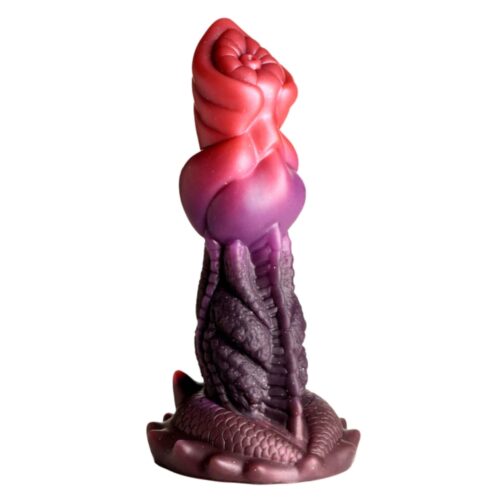 Creature Cocks Deep Diver Silicone Dildo – Red/Brown, 7.6inch