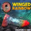 Creature Cocks Rainbow Phoenix Vibrating Silicone Dildo, 6.8 inches long