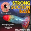 Rainbow-colored silicone dildo with strong suction base