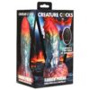 Rainbow Phoenix Vibrating Silicone Dildo in multicolor packaging