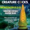 Vibrating tentacle silicone dildo in yellow and green
