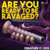 Creature Cocks Deep Invader Tentacle Ovipositor Silicone Dildo With Eggs - Metalic Gold, 11.6inch