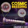 Creature Cocks Deep Invader Tentacle Ovipositor Silicone Dildo With Eggs - Metalic Gold, 11.6inch