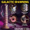 Creature Cocks Deep Invader Tentacle Ovipositor Silicone Dildo With Eggs - Metalic Gold, 11.6inch