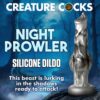 Creature Cocks Night Prowler Silicone Dildo, Silver