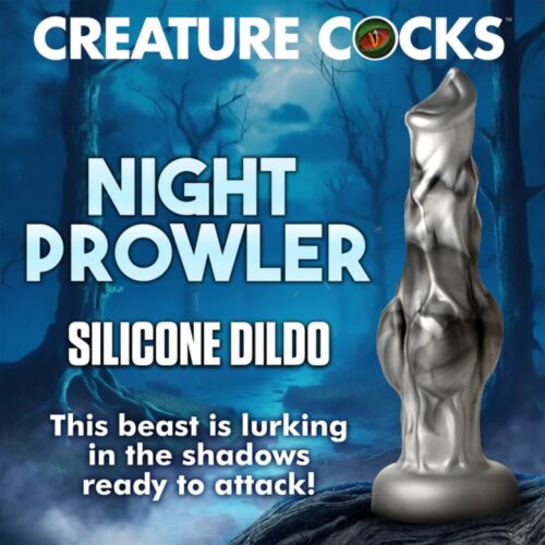 Creature Cocks Night Prowler Silicone Dildo, Silver
