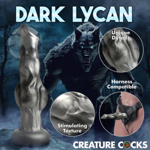 Creature Cocks Night Prowler Silicone Dildo, Silver