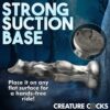 Creature Cocks Night Prowler Silicone Dildo, Silver