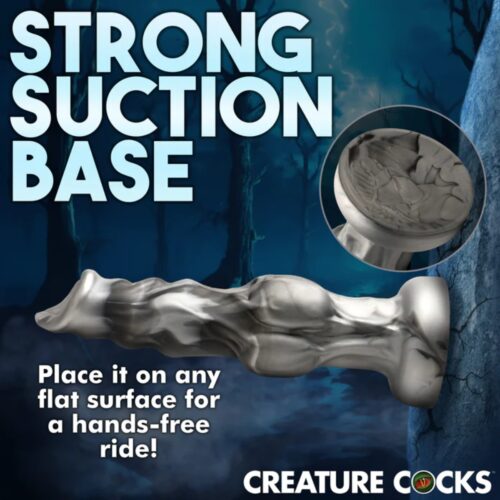 Creature Cocks Night Prowler Silicone Dildo, Silver