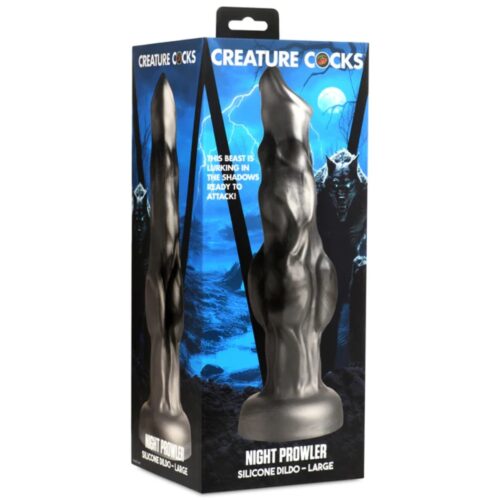 Creature Cocks Night Prowler Silicone Dildo, Silver