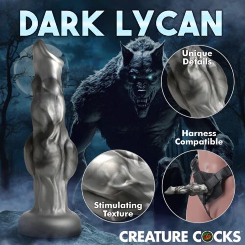 Creature Cocks Night Prowler Silicone Dildo, Silver