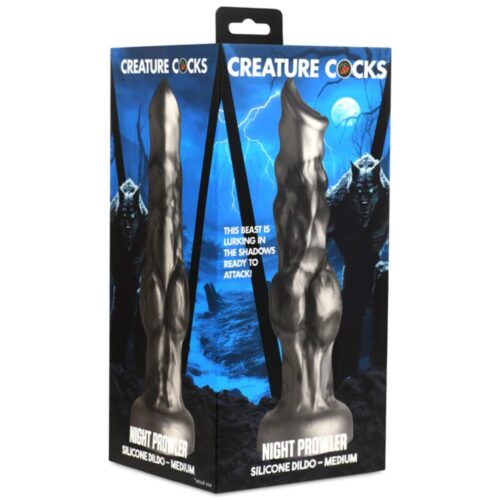 Creature Cocks Night Prowler Silicone Dildo, Silver