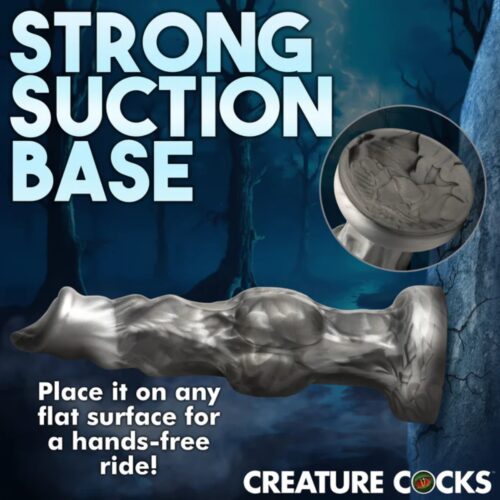 Creature Cocks Night Prowler Silicone Dildo, Silver