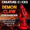 Creature Cocks Demon Claw Fisting Silicone Dildo - Red, 8.6inch