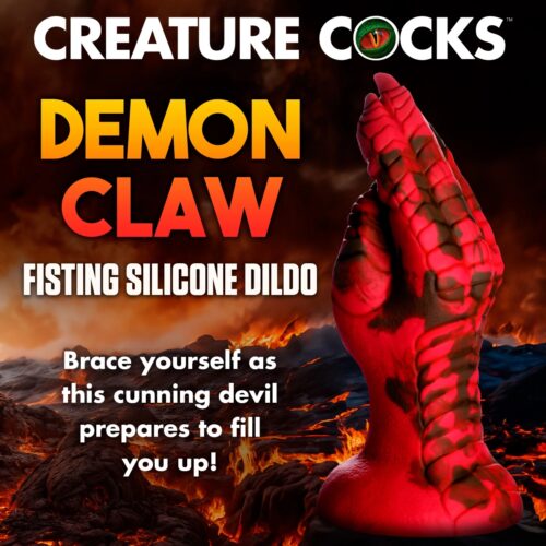 Creature Cocks Demon Claw Fisting Silicone Dildo - Red, 8.6inch