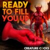 Creature Cocks Demon Claw Fisting Silicone Dildo - Red, 8.6inch