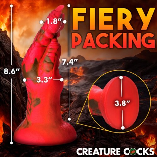 Creature Cocks Demon Claw Fisting Silicone Dildo - Red, 8.6inch