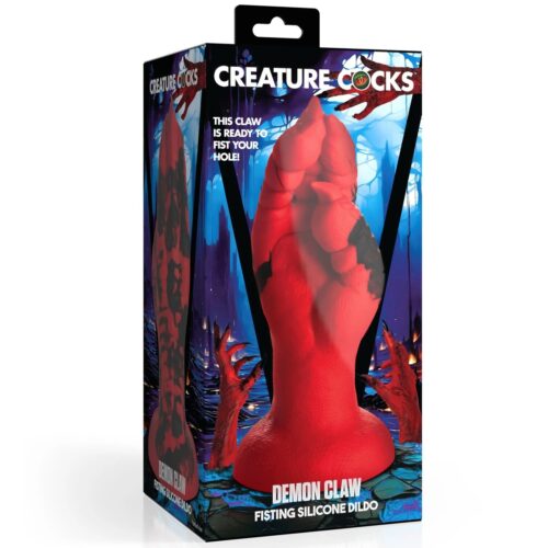 Creature Cocks Demon Claw Fisting Silicone Dildo - Red, 8.6inch