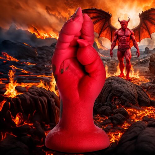Creature Cocks Demon Claw Fisting Silicone Dildo - Red, 8.6inch