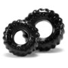 Oxballs Truckt textured cockrings set with two rings and anti-roll channels
