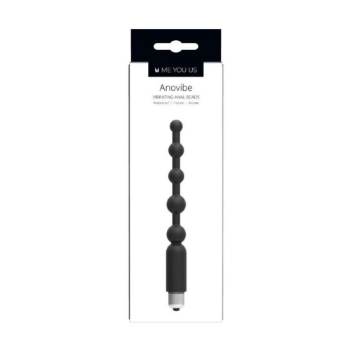 Me You Us Anovibe Vibrating Anal Beads - Black, One Size