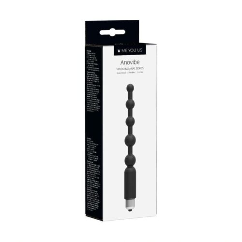 Me You Us Anovibe Vibrating Anal Beads - Black, One Size