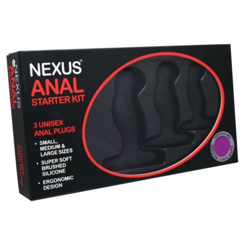 Nexus Anal Butt Plug Starter Kit - Black, One Size