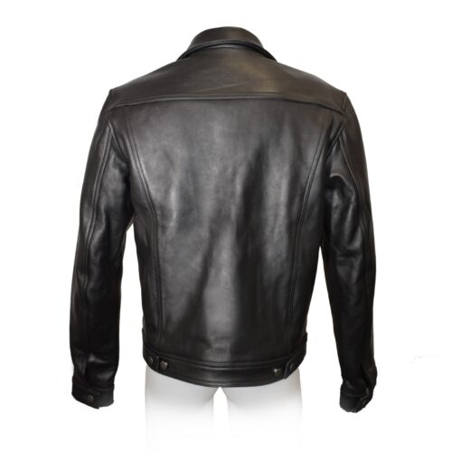 Prowler Red Leather Truker Jacket - Black