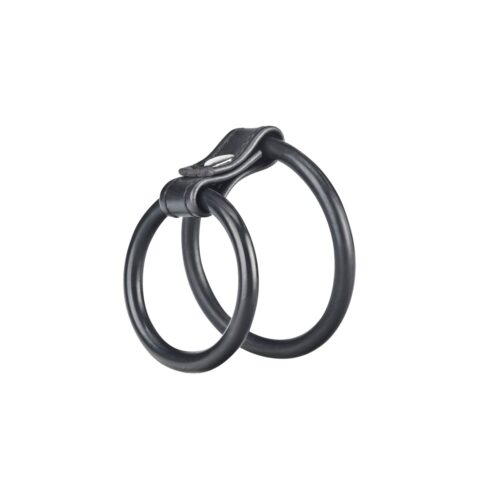 blm1718jpg Blue Line Duo Cock & Ball Cockring – Black, One Size