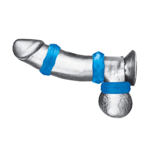 blm4029-blu_03_1_jpg Blue Line Nuts & Bolts Stretch Cock Ring Set - Blue, 3 Pack