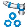 blm4029-blu_05_1_jpg Blue Line Nuts & Bolts Stretch Cock Ring Set - Blue, 3 Pack