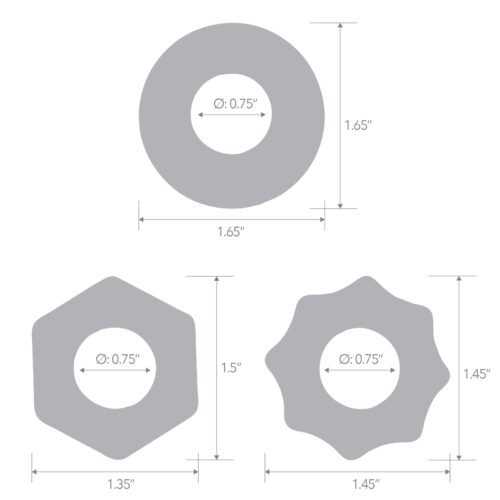 blm4029-blu_06_1_jpg Blue Line Nuts & Bolts Stretch Cock Ring Set - Blue, 3 Pack