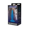 Blue 4.75-inch anal insertion plug, in a box with safety instructions