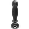 Black vibrating butt plug with ergonomic design