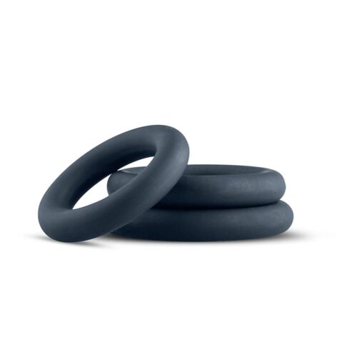 bon001_6jpg Boners 3-Piece Cock Ring Set - Grey, One size