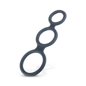 bon003_3jpg Boners Triple Cock Ring - Grey, One Size