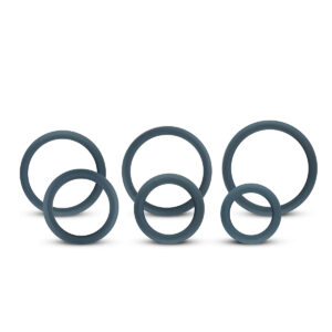 bon004_3jpg Boners 6-Piece Cock Ring Set - Grey, One Size