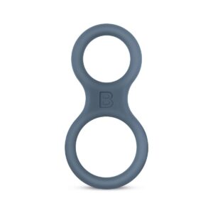 bon008_5jpg Boners Silicone Cock Ring And Ball Stretcher - Grey, One Size