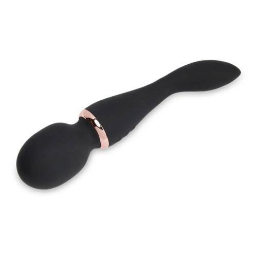 Nu Sensuelle Xlr8 Alluvion Wand Vibrator in black with a rose gold accent