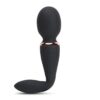 Nu Sensuelle Xlr8 Alluvion Wand Vibrator in black with rose gold accents