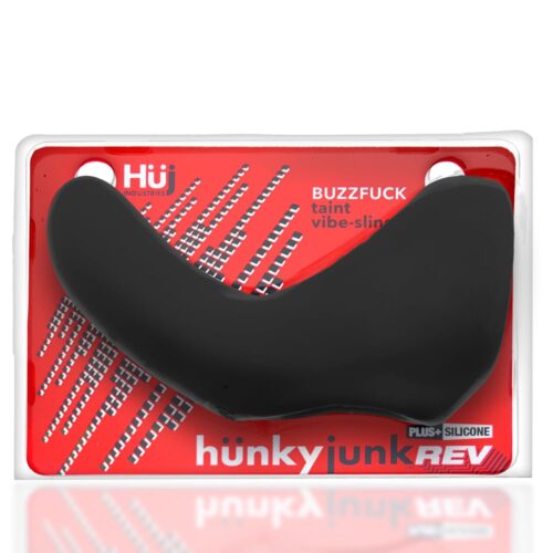 buzzfuck_hunkyjunk_tar_ice_002jpg Hunkyjunk Buzzfuck Sling With Taint Vibe Vibrating Cock Sling - One Size