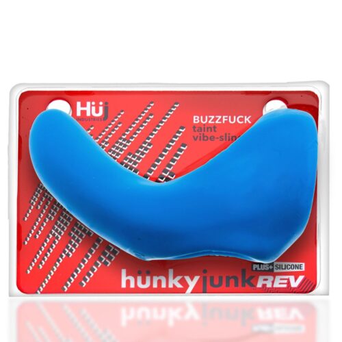 buzzfuck_hunkyjunk_teal_ice_002jpeg Hunkyjunk Buzzfuck Sling With Taint Vibe Vibrating Cock Sling - One Size