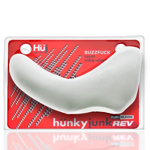 buzzfuck_hunkyjunk_white_002jpeg Hunkyjunk Buzzfuck Sling With Taint Vibe Vibrating Cock Sling - One Size