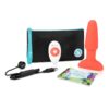 B-Vibe Rimming Vibrating Butt Plug set with remote, USB cable, guide, and pouch