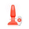 B-Vibe Rimming Vibrating Butt Plug in red with remote control