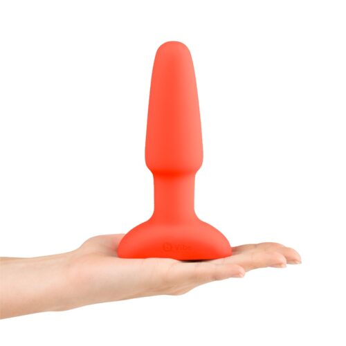 B-Vibe Rimming Vibrating Butt Plug in a hand