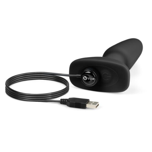 B-Vibe Rimming Vibrating Butt Plug with USB charging cable