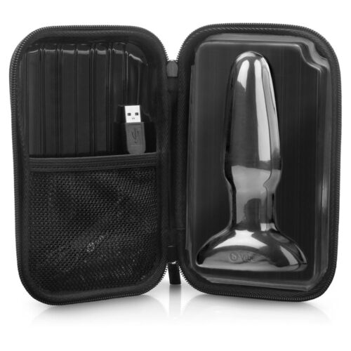 B-Vibe Rimming Vibrating Butt Plug in a zippered case